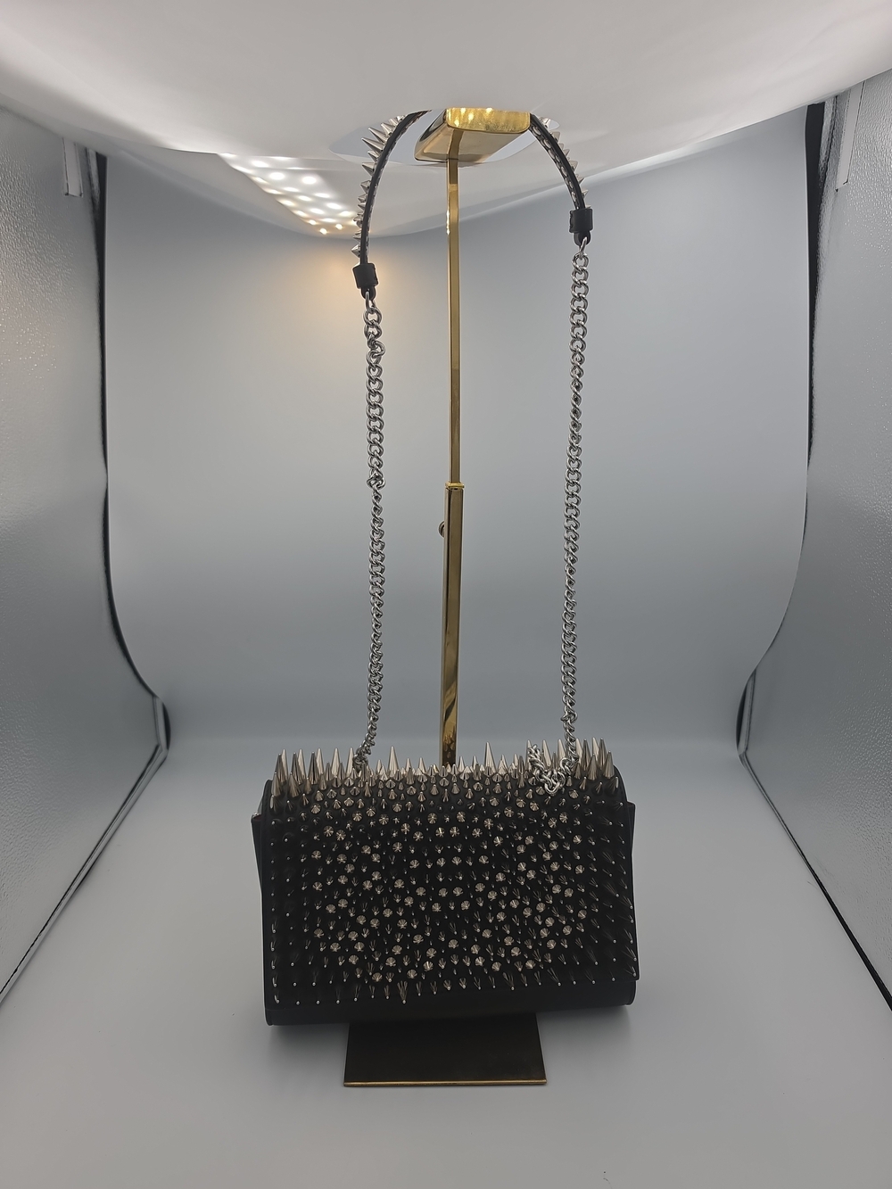 Christian Louboutin Spiked Paloma Medium Crossbody Chain W/ Spikes (NWOT)(COA)🖤